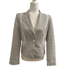 Emanuel Ungaro Stripe Linen Blazer